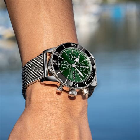 breitling superocean 44 green|breitling superocean heritage 44 chronograph.